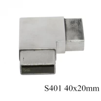 China Stainless steel casting 2 way square modular tube connector S401 manufacturer