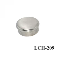China Stainless steel round tube handrail end cap for protection and decoration manufacturer