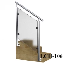 China Staircase glass railing side mounting for indoor or outdoor application manufacturer