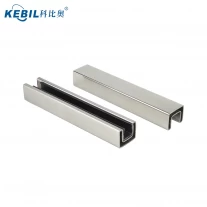 China U shape stainless steel square handrail slotted pipe for fiber glass railing manufacturer