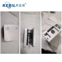 China Wholesale Stainless Steel White Powder Coating Glass Clamp for 1/2" Glass manufacturer