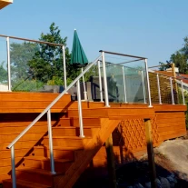 porcelana aluminum glass balcony railing fabricante