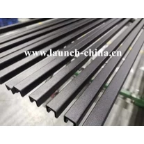 Китай black powder coated  square mini slot rail tube or top handrail pipe производителя
