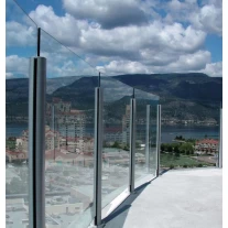 الصين flooring mounted aluminum railing for 1 2 inch glass الصانع