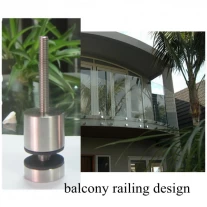 China frameless balcony railing designs with glass standoff manufacturer