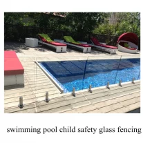 China frameless toughened swimming pool child safety glass fencing manufacturer