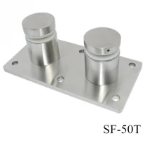 China glass mounting standoff bracket for 1/2" glass ,316 brushed  stainless steel manufacturer