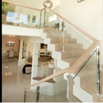 China home renovation interior stair glass railing design manufacturer