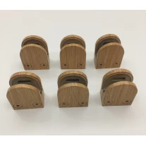 الصين new design wood grain surface or black color D shape glass clamp الصانع