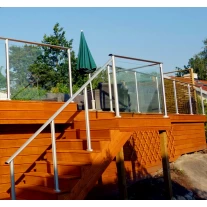 China powder coated aluminum fence post balcony railing pool fence glass railing designs manufacturer