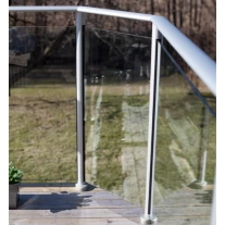 porcelana con recubrimiento en polvo de aluminio poste barandilla de vidrio para piscina de esgrima / balcón barandilla fabricante
