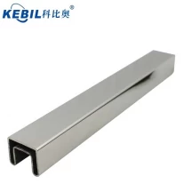 China slotted tube handrail for balcony glass railing manufacturer