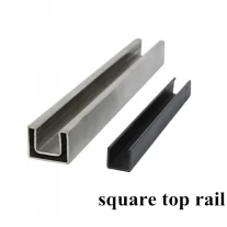 China slotted tube handrail for glass railing manufacturer