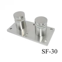 China stainless steel double standoff with backplate for glass balustrade manufacturer