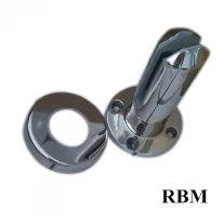 China stainless steel frameless round base plate glass spigot with cover ring stock available china manufacturer