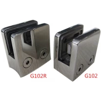 China stainless steel pipe clamp for holding 10--12mm glass panels, G102 manufacturer