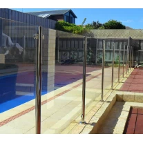 China roestvrij staal post ontwerp semi stalen zwembad glas hekwerk fabrikant