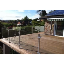 China stainless steel post handrail glass veranda railings manufacturer