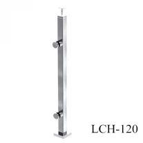 China stainless steel railing post with standoff bracket to hold 8-13.52mm glass manufacturer