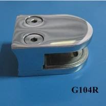 China traseira em aço inoxidável rodada braçadeira D vidro temperado para 8-10mm G104R balaustrada de vidro fabricante