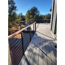 China Cheap Price Aluminum Railing Balcony Staircase Aluminum Cable Post Railing manufacturer