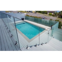 China Balaustrada ajustável do torneira de vidro de Canadá do duplex 2205 para o cerco Frameless da piscina fabricante