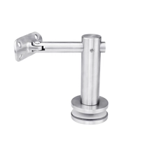 China Suporte de corrimão de aço inoxidável, estilo moderno, para exterior de vidro, acessórios de corrimão, acessórios de escada, componentes fabricante