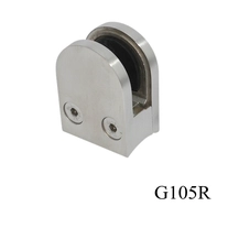 China 1/2 "roestvrij staal glas klem voor ronde leuning bericht fabrikant