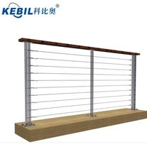 China 1.1 meter hoogte roestvrij staal kabel balustrade plaatsen LCH-124 van reling kabelsysteem fabrikant