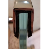 China 24 * 25 * 2 MM roestvrijstalen U-kanalenkap voor 15 mm glas fabrikant