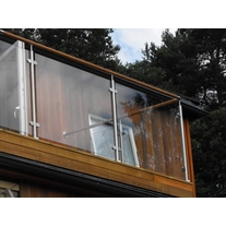 China 50.8mm round glass balustrade post handrail stainless steel balcony railing manufacturer