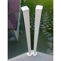 porcelana 6063 T5 polvo tija de aluminio recubierto de cristal barandilla fabricante