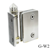 China China Hersteller Edelstahl zwei Seitenglaspost Tor Scharnier für Glasgeländer GW2 Quadrat Hersteller