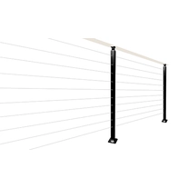 China Decking Edelstahlbaluster-Kabellaufraht-Deckgeländer in mattschwarzem Finish Hersteller