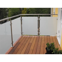 Chiny Średnica 50.8mm szklane balustrady ze stali nierdzewnej po poręczy balustrady balkonu producent