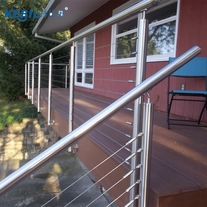 China Fascia Mount Stainless Steel Cable Railing Balustrade Posts 36" manufacturer