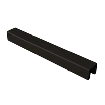 China Matt black powder coating small square cap rail 21x25mm manufacturer