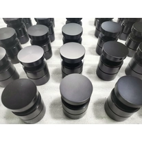 porcelana Punto fijo ajustable Matte Black Glass Rail Rail Fittings Base y gorra fabricante