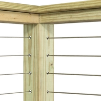 China Roestvrij staal 316 Marine Grade Protector Sleeves voor 1/8 "Wire Touw Kabel Leuning Deck Wood Posts fabrikant
