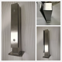 Chine Poste de balustrade courte en acier inoxydable pour rouleaux en verre sans encadrement fabricant