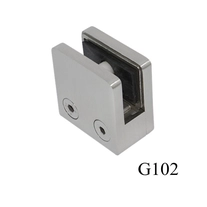 porcelana Abrazadera de cristal tipo cuadrado de acero inoxidable con el pasador de seguridad para el vidrio de 8-10m m, base plana fabricante