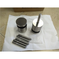 China Tempered Frameless Glass Railing Wall Mounted 2 Inch Standoff Pin for Glass Balustrade manufacturer