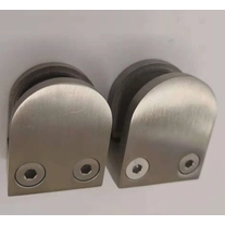 Kiina brushed 316 stainless steel D glass clamps for glass railing design valmistaja