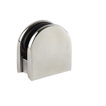 China brushed stainless steel glass clamp for 12mm tempered glass manufacturer