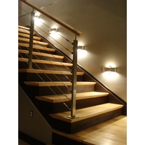 China interior stair cable railing with 7 13 setcions of cable manufacturer