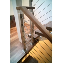 China outdoor stairs balcony stainless steel cable railing wire rope tensioners fittings manufacturer
