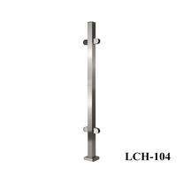 China RVS 2 inch vierkante glazen balustrade LCH-104 fabrikant