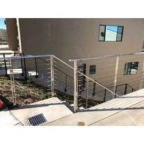 China stainless steel cable railing staircase balcony post manufacturer
