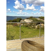 China stainless steel glass railing with balustrade post for balcony manufacturer
