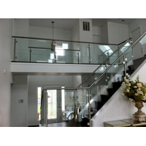 China stainless steel handrail round decking post glass metal handrail for steps manufacturer
